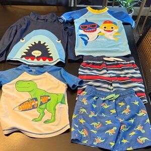 Simple Blue and Green Kids swim Set